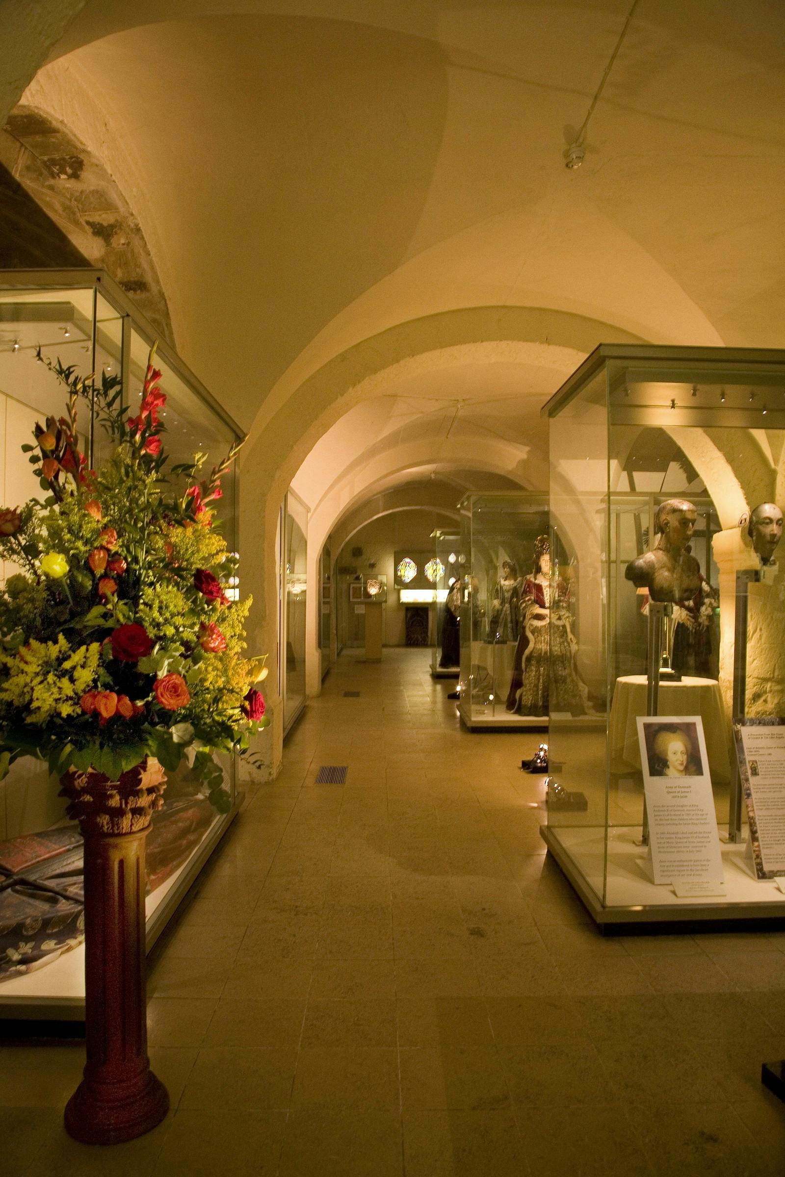 Undercroft Museum in Westminster Abbey, elegant venue for upscale events and gatherings.